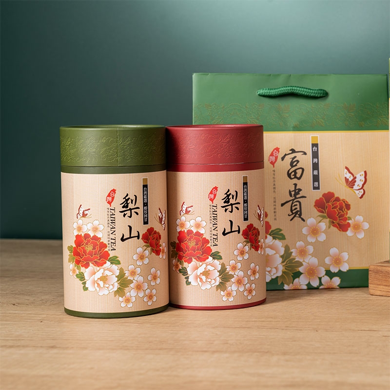 富貴金綻梨山圓紙罐/綠色(120支)
