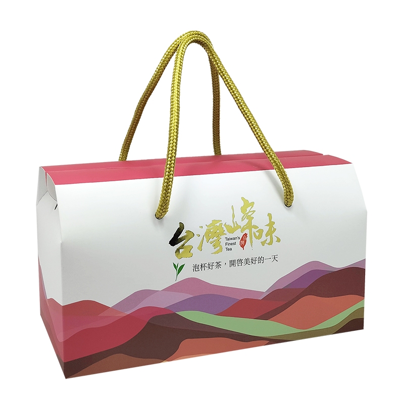 台灣峰味提繩30入袋茶盒/白紅色(10個)