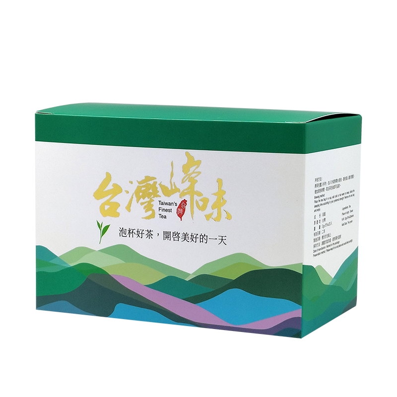 台灣風味20入裝袋茶盒/白綠色(10個)