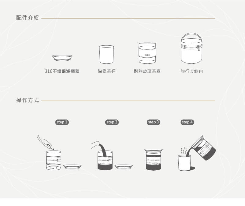 茶覺隨身組-煙灰(340ml)不含布包